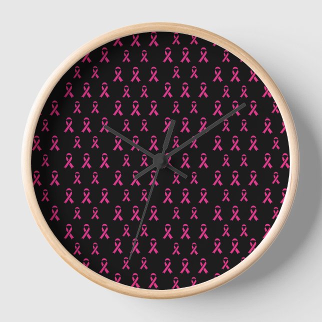 Horloge murale de sensibilisation au cancer du sei (Recto)