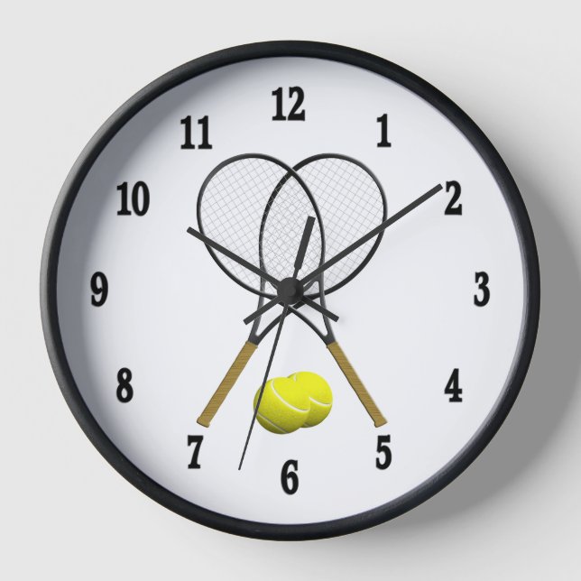 Horloge murale de sport de raquette de tennis (Recto)