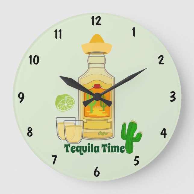 Horloge murale de temps de tequila (Recto)