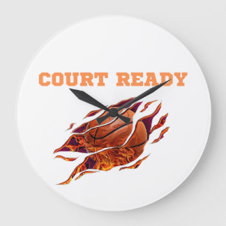 Horloge murale de terrain de basket-ball prête