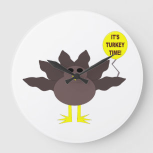 Horloge murale de Thanksgiving Turkey Time