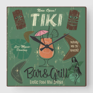 Horloge murale de Tiki Bar&Grill