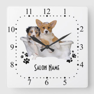 Horloge murale de toilettage de chien