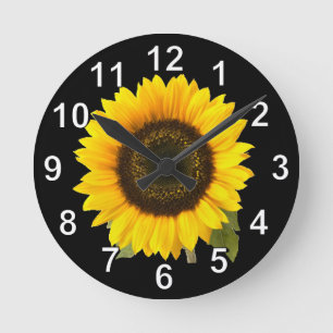 Horloge murale de tournesol