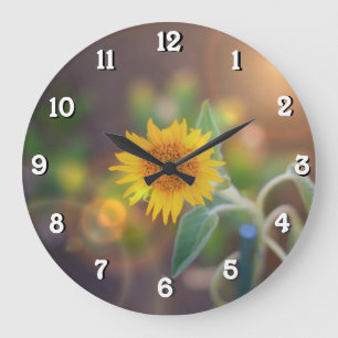 Horloge murale de tournesol de jardin