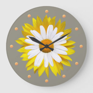 Horloge murale de tournesol de marguerite
