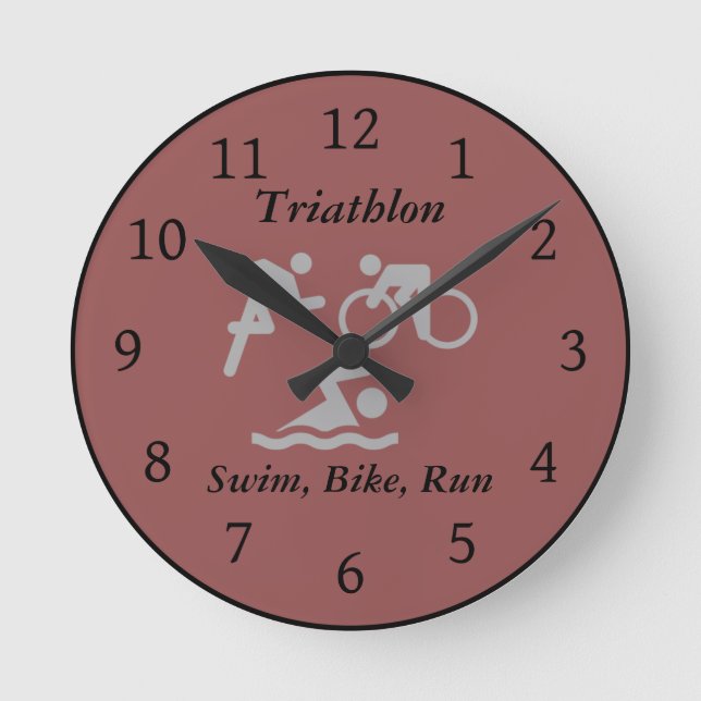 Horloge murale de triathlon (Recto)