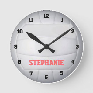 Horloge murale de volley-ball personnalisée