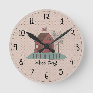 Horloge murale d'école de campagne