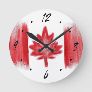 Horloge murale décorative artistique de drapeau