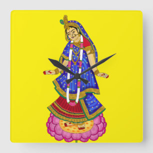Horloge murale déesse Radha