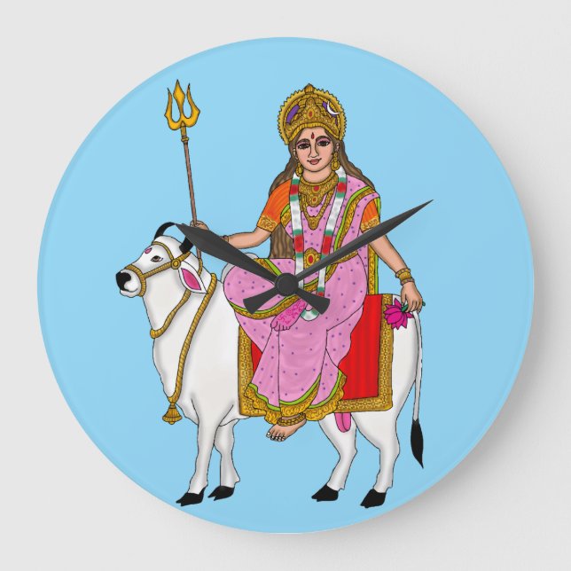 Horloge murale déesse Shailputri (Recto)
