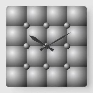 Horloge murale d'effet de coussin capitonnée par