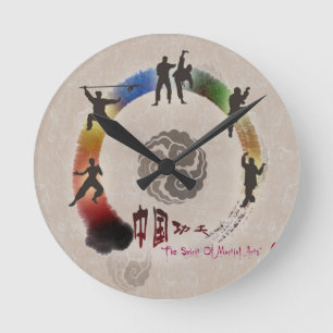 Horloge murale des arts martiaux