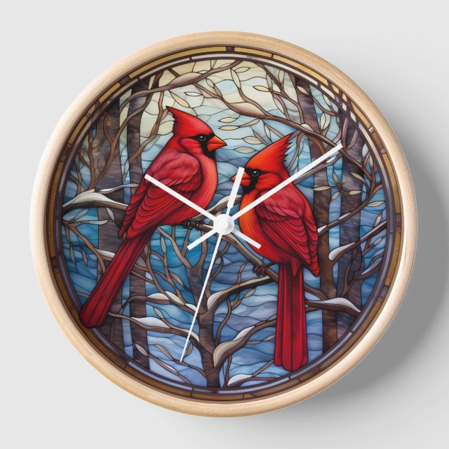 Horloge murale des cardinaux d'hiver (Recto)