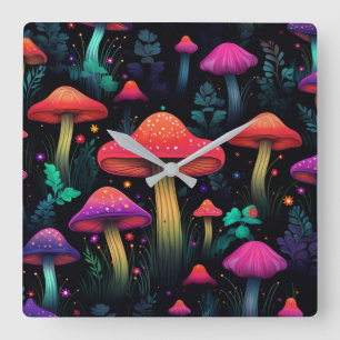 Horloge murale des champignons de minuit