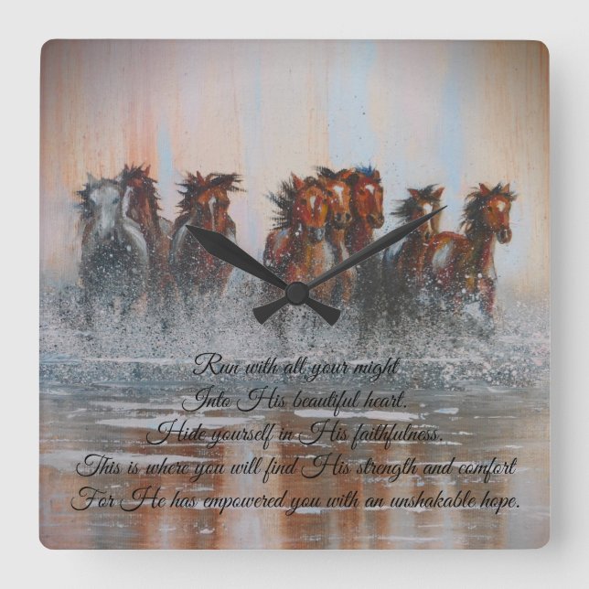 Horloge murale des chevaux (Recto)