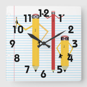 Horloge murale des crayons