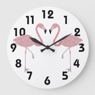 Horloge murale des Flamants roses