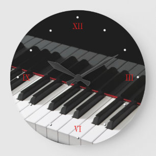 Horloge murale des grandes touches de piano
