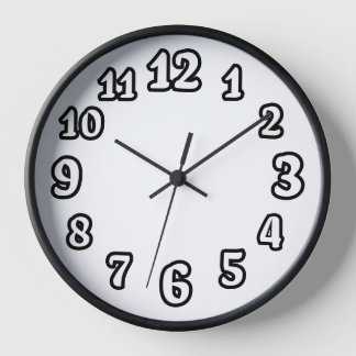 Horloge murale des nombres en arrière - Optique un