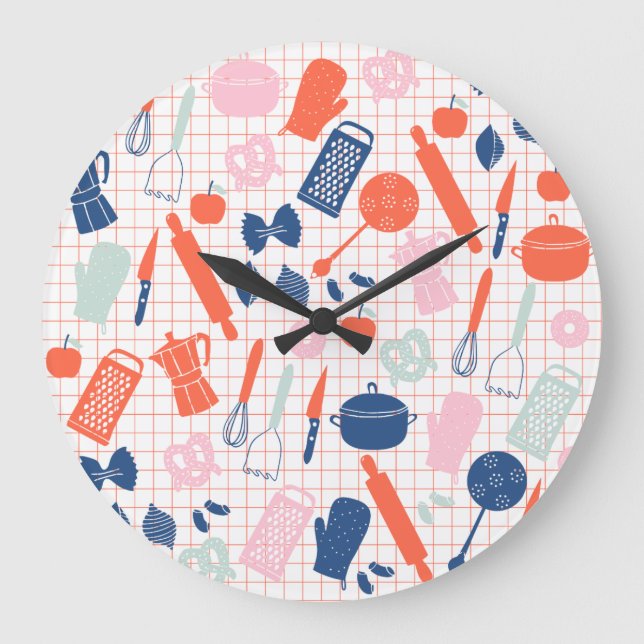Horloge murale des outils de cuisine (Recto)