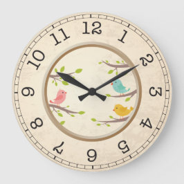 Horloge murale des petits oiseaux