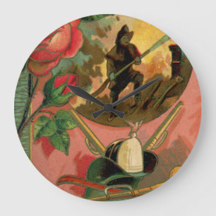Horloge murale des pompiers des années 1880