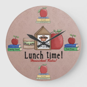 Horloge murale des règles de l'école familiale