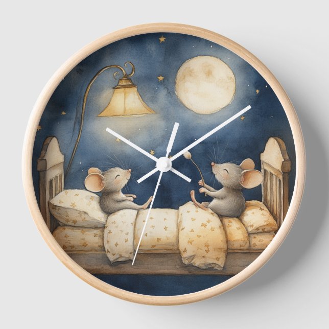 Horloge murale des souris au moment du coucher (Recto)