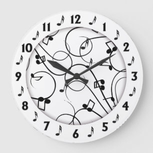 Horloge murale design de musique tendance