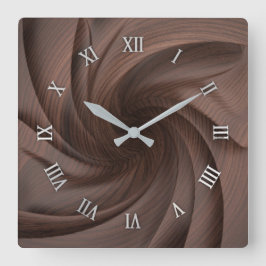 Horloge murale design en bois foncé