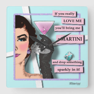 Horloge murale Diamonds & Martinis