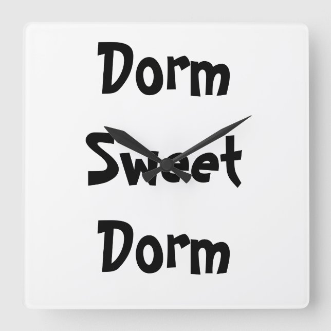 Horloge murale "Dorm Sweet Dorm" (Recto)