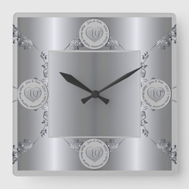 Horloge murale du 10e anniversaire du Mariage de T (Recto)