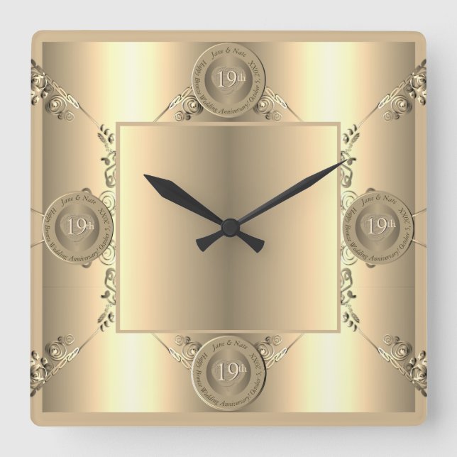 Horloge murale du 19e et 8e anniversaire du Mariag (Recto)