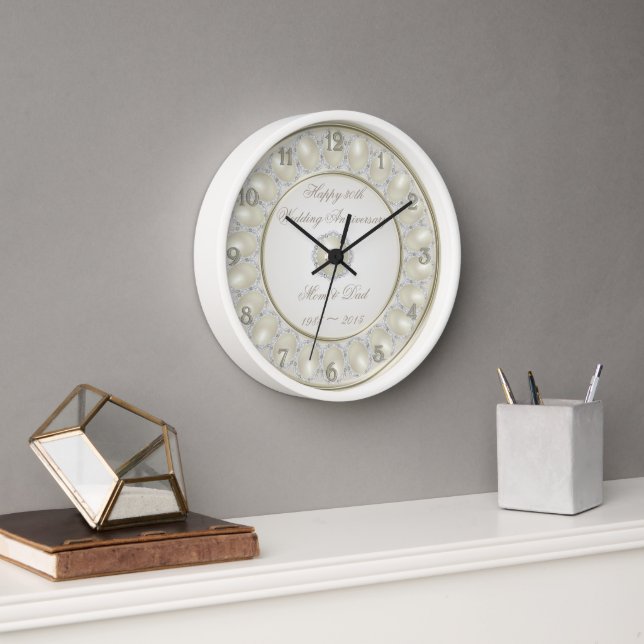 Horloge murale du 30e anniversaire du Mariage (Bureau)