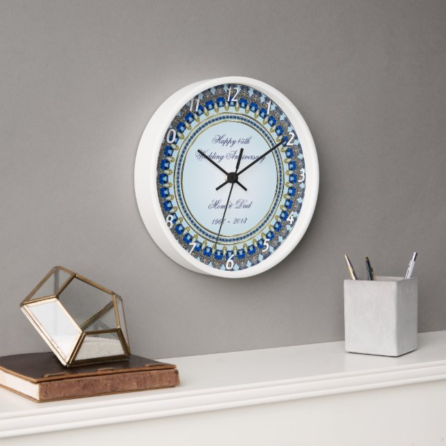 Horloge murale du 45e anniversaire du Mariage (Bureau)
