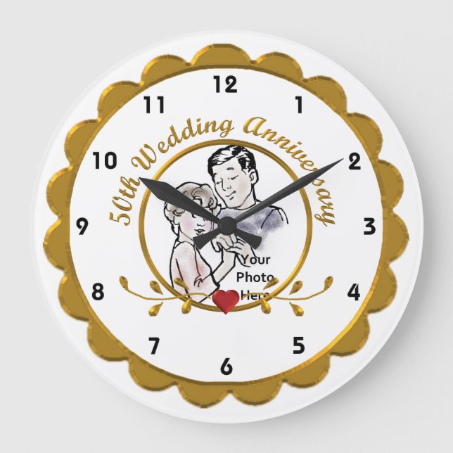 Horloge murale du 50e anniversaire du Mariage (Recto)