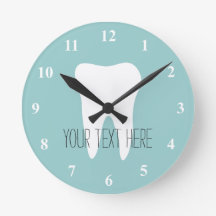 Horloge murale du bureau pour dentistes avec logo