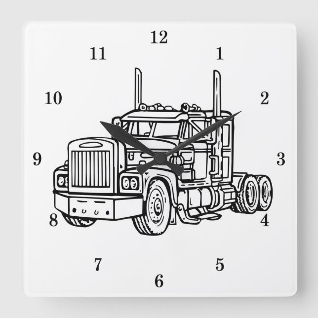 Horloge murale du camion BIG RIG très Cool (Recto)