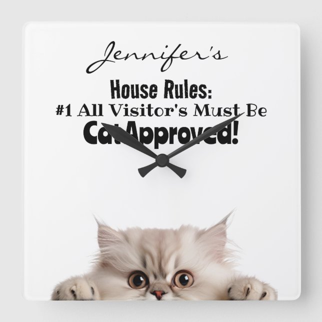 Horloge murale du chat Fluffy (Recto)