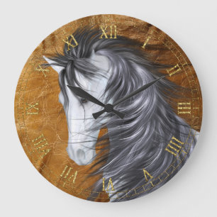 Horloge murale du cheval blanc