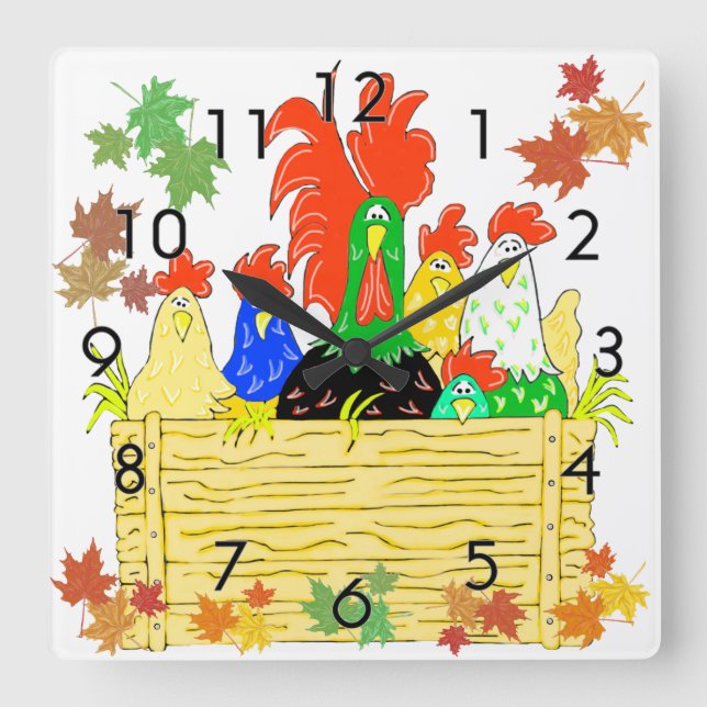 Horloge murale du clan de poulet du pays (Recto)