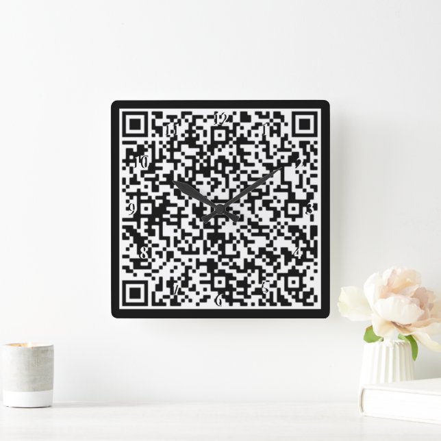 Horloge murale du code QR personnalisée votre prop (Maison)