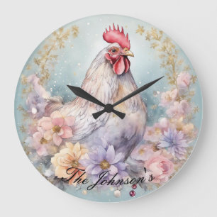 Horloge murale du coq agricole
