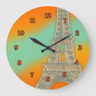 Horloge murale du coucher de soleil de la Tour Eif