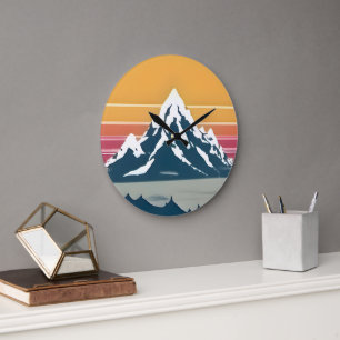 Horloge murale du coucher de soleil les années 70