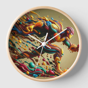 Horloge murale du coureur Superhero