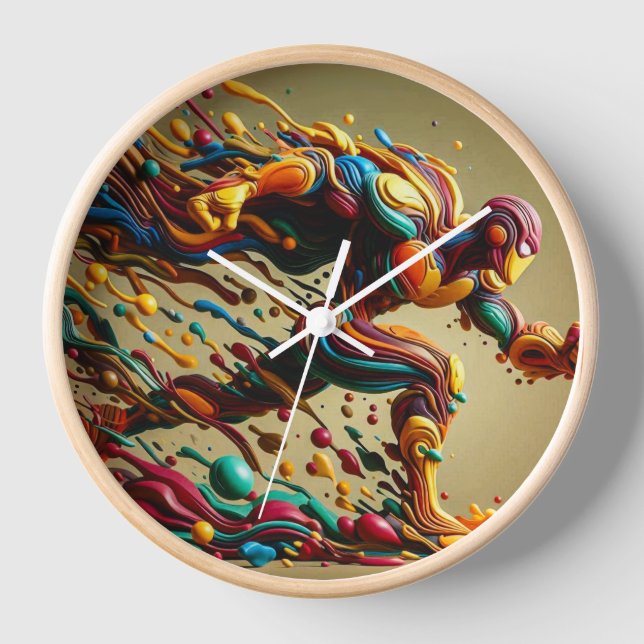 Horloge murale du coureur Superhero (Recto)